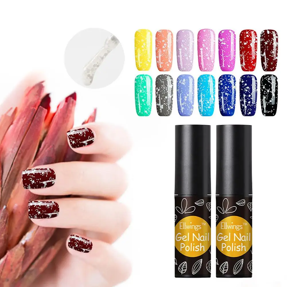 

1Pcs 6ml Snowflake Transparent Gel Nail Polish Nail Art Tool Soak Off Long Lasting Lacquer Varnish Decoration Fashion