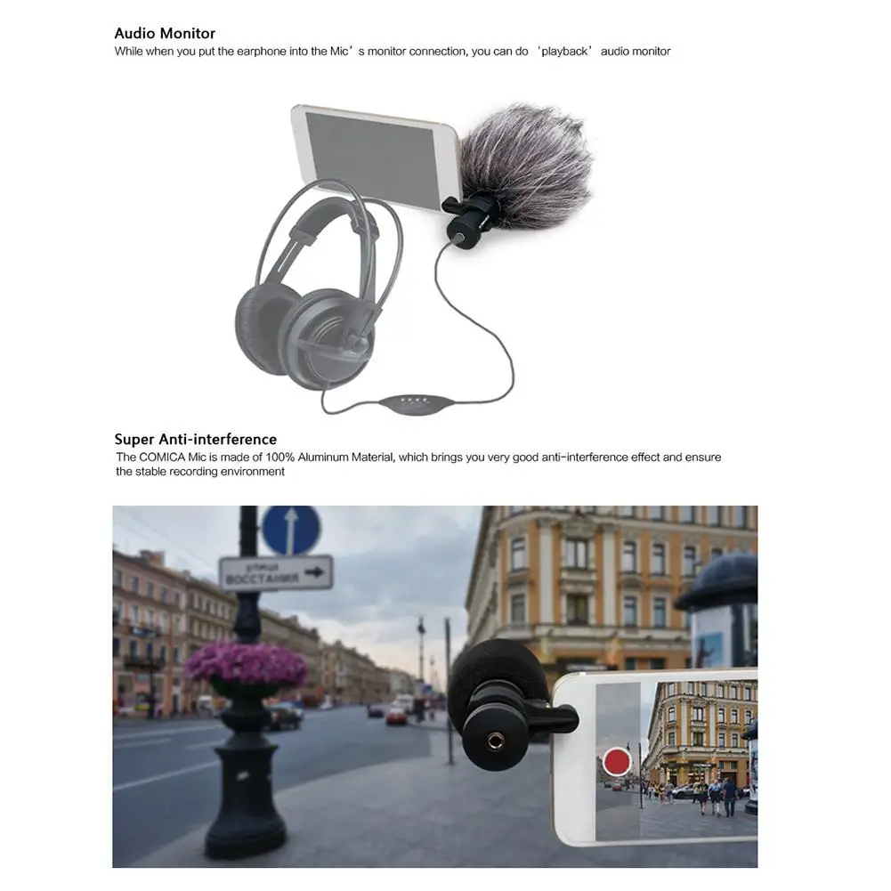 

CVM-VS08 Mobile Phone Directional Cardioid Microphone Shotgun Condenser Mobile Phone Microphone