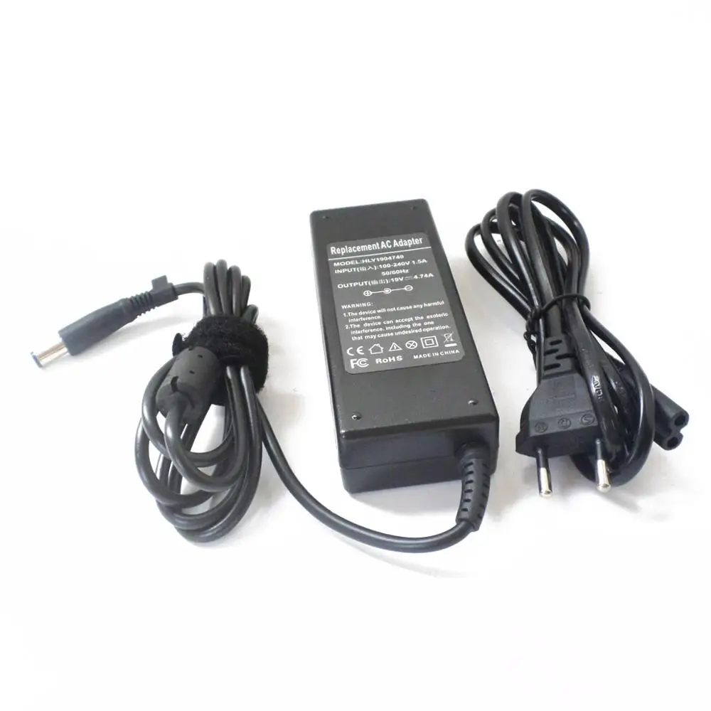 جديد 19 V 4.74A Ac محول شاحن للكمبيوتر المحمول ل جناح HP DV5z dv3000 dv4-1000 dv6-1355DX G5000 دفتر PC الطاقة كابل كهربائي 90 w
