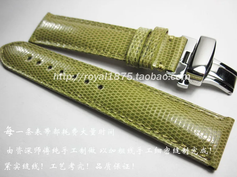 

18mm 20MM woman high quality true Lizard Pattern Watche Band Strap Belt luxury man Watchbands Butterfly buckle For Brand straps