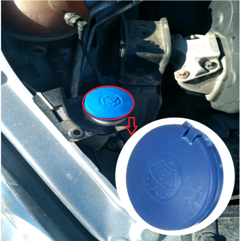 

2Pcs Blue Car Windshield Washer Bottle Cap Cover for Peugeot 301 307 308 408 508 for Citroen for Sega for Triumph C4L C5 C2