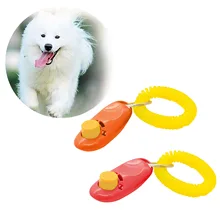 Behogar 2 шт. Модные ПЭТ-кликеры для дрессировки интерактивная игрушка для собаки, щенка, поучения, маленький трюк, правильное неправильное исполнение, случайный цвет