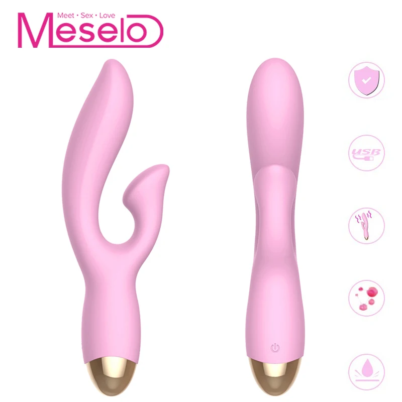 Meselo 10 Speeds Double Vibrator Sex Toys For Woman font b Dildo b font Masturbator Adult