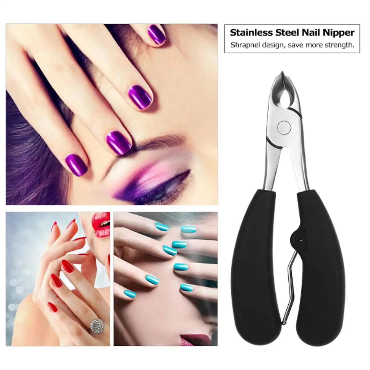 Nail Clipper 11Stainless Steel Toe Trimmer Thick Fungus Ingrown Toenails ScissorsS hrapnel Design for the Radian of Nail Edges Nail Clipper 11Stainless Steel Toe Trimmer Thick Fungus Ingrown Toenails ScissorsS hrapnel Design for the Radian of Nail Edges
