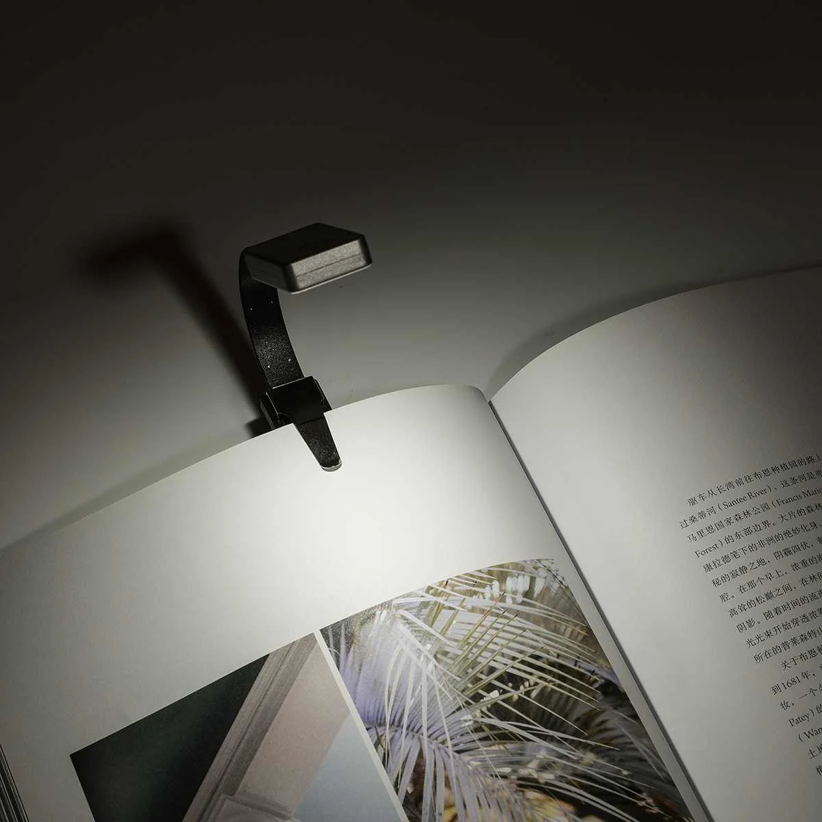 Портативная лампа для чтения, книжный светильник, лампа с зажимом, тонкий теплый белый светильник, гибкий электронный светильник для чтения книг, Перезаряжаемый USB светильник для Kindle