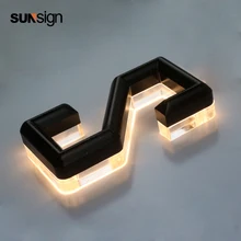 Высокое качество рекламы светодиодная вывеска с подсветкой буквы 3d акриловые вывески