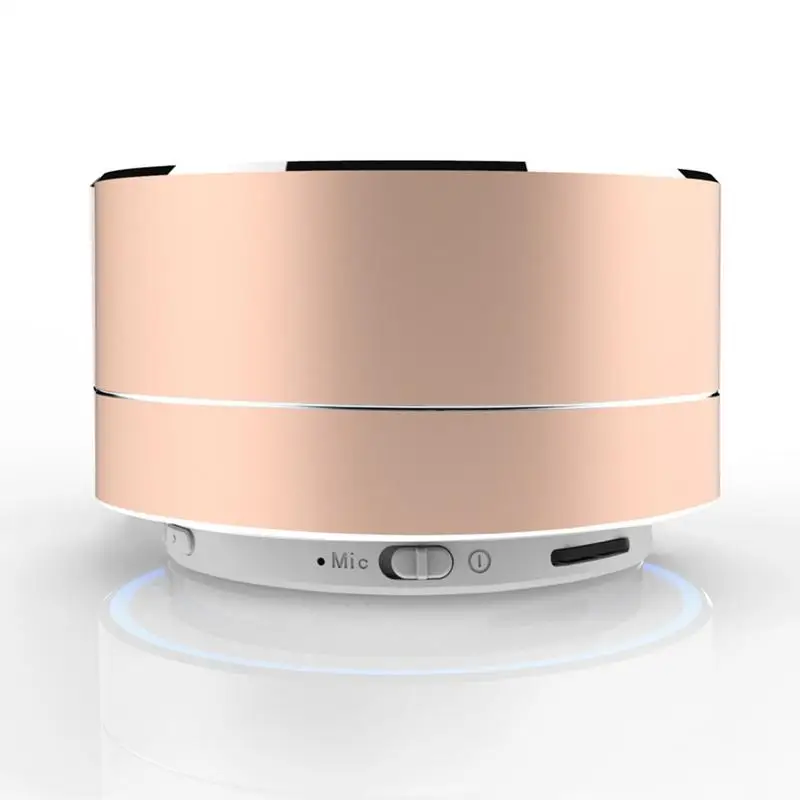 

Wireless Bluetooth Speaker Stereo Subwoofer LED Metal Steel Mini Card Speaker Smart Handsfree Support FM Radio SD Card Portable
