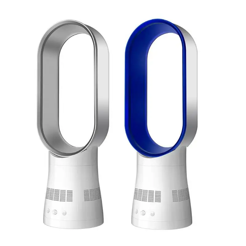 

New 16 inch Oval Ultra Quiet Remote Timing Bladeless Fan 360 rotary air cooler purifier conditioner Desktop Blower leafless Fan