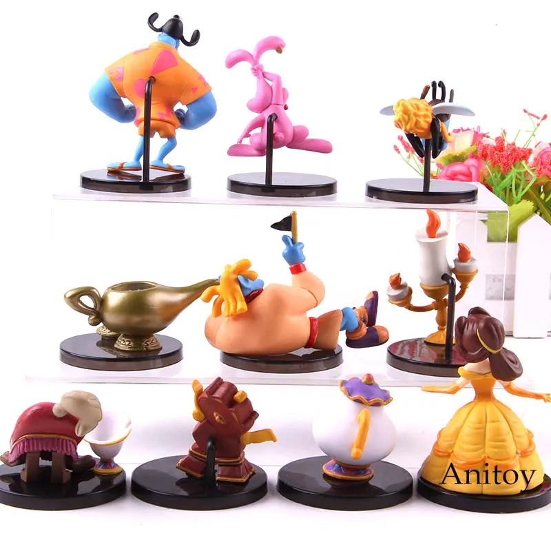 Aladdin Beauty And The Beast Figure Action Belle Kawaii Cute Collection Model Toys 5pcs/Set Aladdin Beauty And The Beast Figure Action Belle Kawaii Cute Collection Model Toys 5pcs/Set
