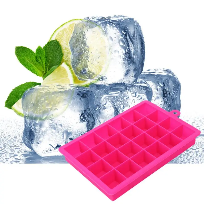 

24 Grid Silicone Ice Tray DIY Ice Mold Ice Cream Maker Summer Drinking Kitchen Bar Drinking Accessories