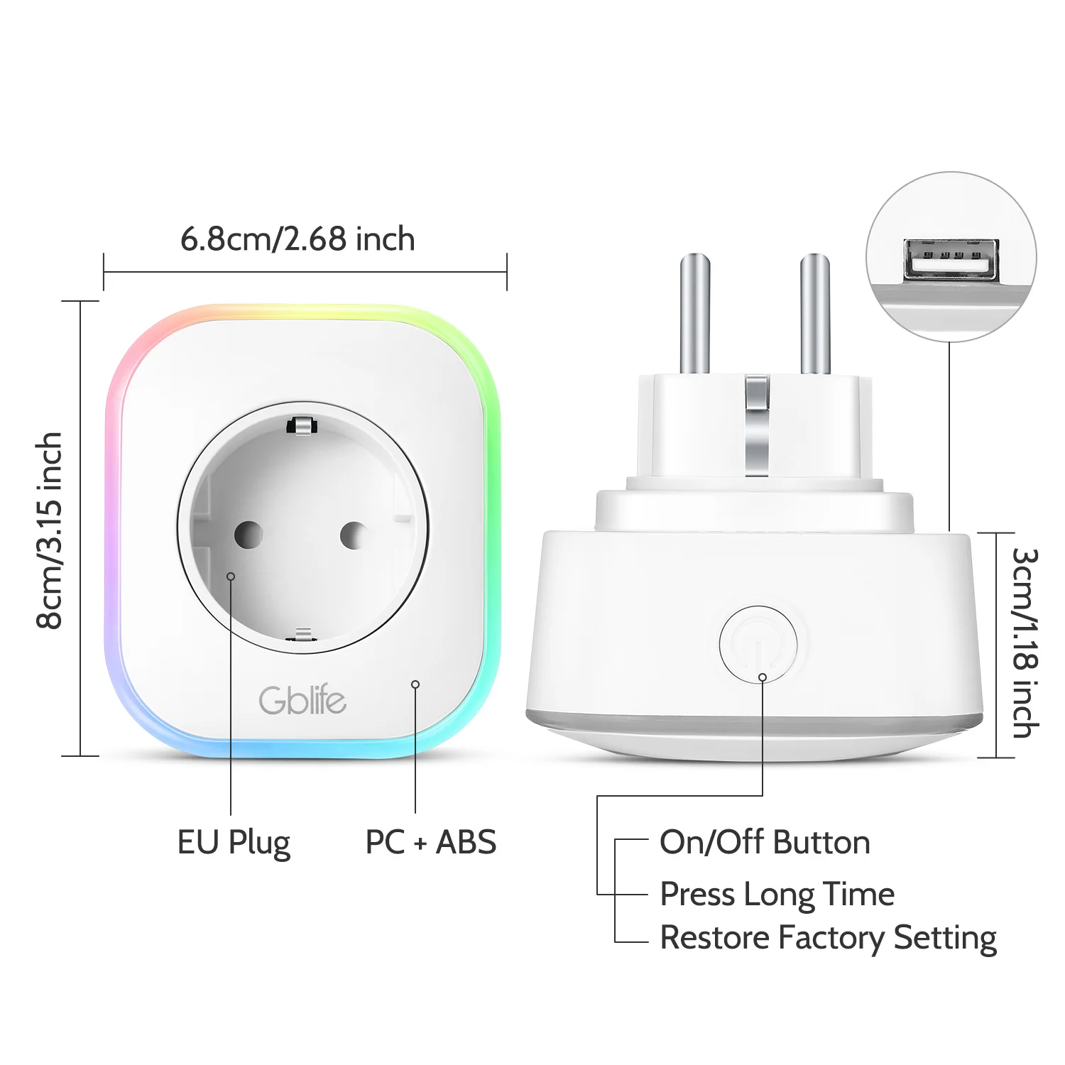 Gbtiger SA01 мини монитор питания WiFi розетка умный пульт дистанционного управления RGB