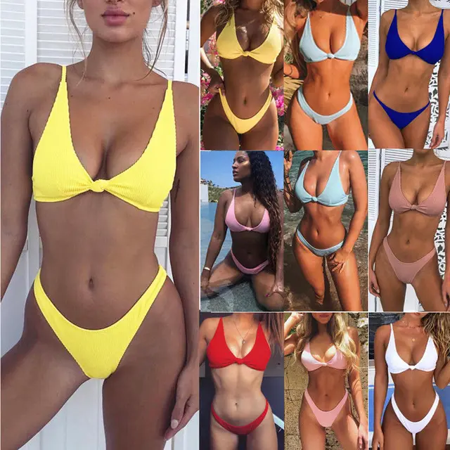 Best Price Bikini 2019 Sexy Women Solid Swimwear Brazilian Bikini Push Up Swimsuit Solid Beachwear Bathing Suit Thong Biquini Bikini Set Best Price Bikini 2019 Sexy Women Solid Swimwear Brazilian Bikini Push Up Swimsuit Solid Beachwear Bathing Suit Thong Biquini Bikini Set