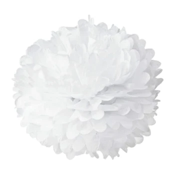 

30pcs 4" 6" 8" 10cm 15cm 20cm Tissue Paper Pompoms Flower Balls Wedding Pom Poms Wedding supplies Decoration white 14