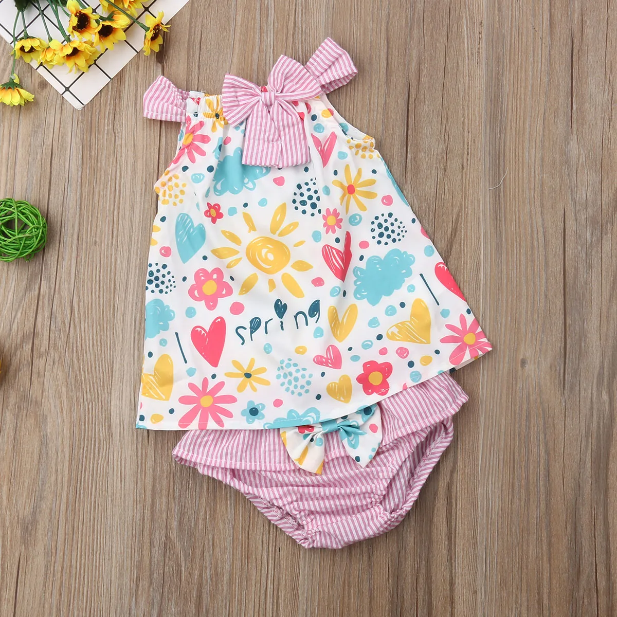 Emmababy 2019 Новое поступление топ для новорожденных девочек без рукавов хлопковое