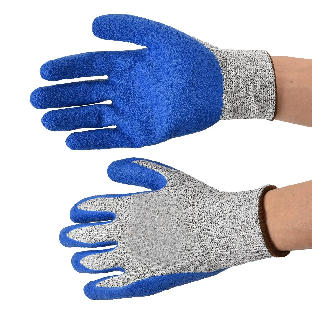 

Safety Gloves Level 5 Cut Resistant Latex Labor Protection Work Gloves Anti-slip Safety Gloves handschuhe 2019 NEW