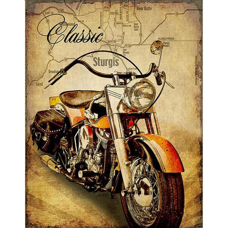 

5D Diamond Mosaic Diamond Painting Cross Stitch Kit "motorcycle"Diamond Embroidery Full Square Drill Christmas Decoration Gifts
