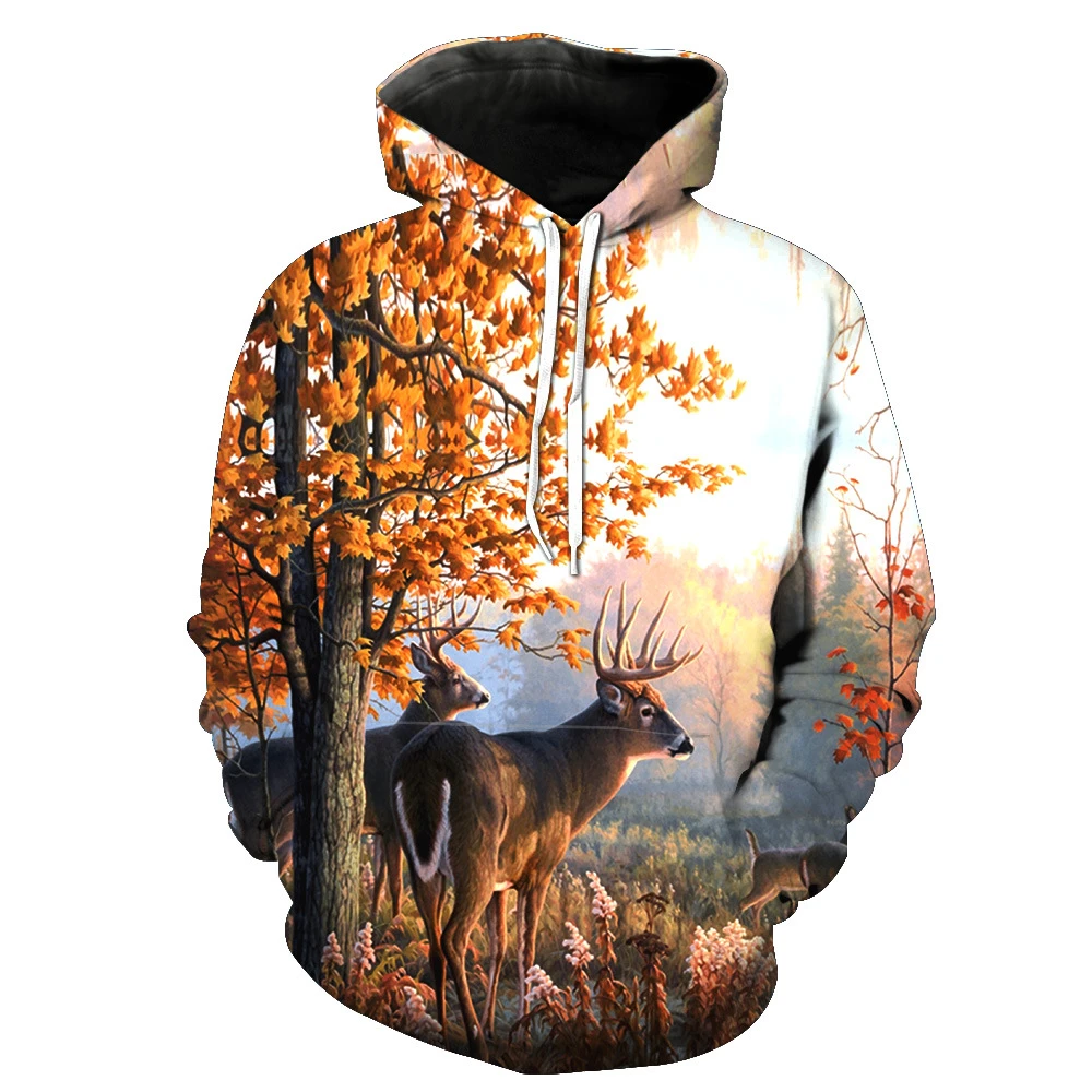 Deer hunting 3d hoodie Clearance
