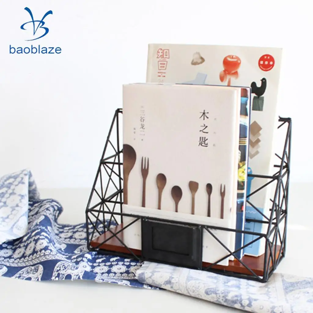 سطح المكتب رفوف التخزين رفوف جدار شنقا كتاب حامل المجلات مزدوجة