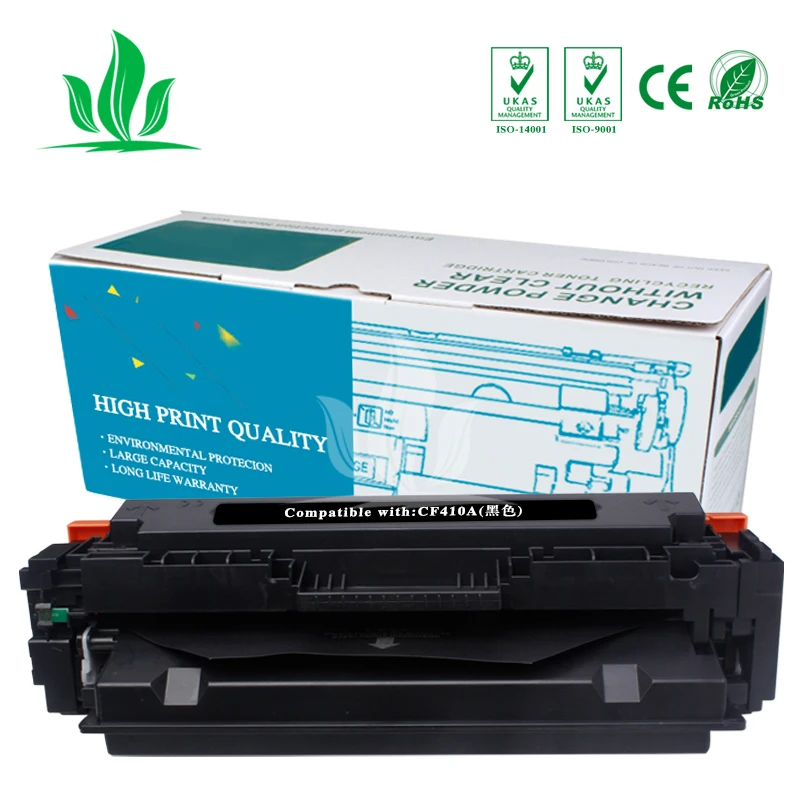 

2BK CF410A Compatible Toner Cartridge CF410A CF410 CF411A CF412A CF413A for HP Color LaserJet Pro MFP Printer