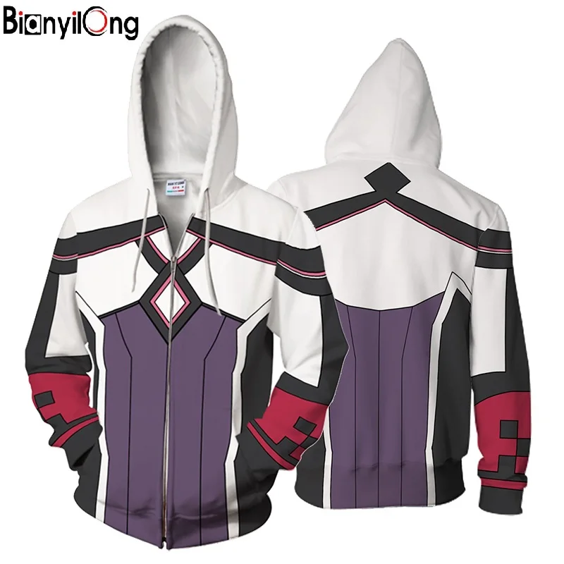 

2019 new 3D Sword Art Series printe Hoodies Casual Sportswear Yuna Hoody Zipper Man women 3D Printed Sweatshirt Pullover tops