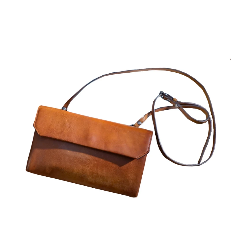 

Original handmade Cow leather handbag women retro mini Day Clutches envelope shoulder Japan Style Messenger bag Feminine Bolas
