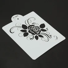 1 шт. роза цветочный трафарет торт формы для выпечки распыление для украшения с помощью сахара плесень для свадьбы