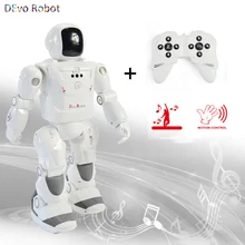 Новости DEVO робот умный RC робот программируемый Инфракрасный контроль жестов танцевальный светодиодный робот для детского подарка Спиннер