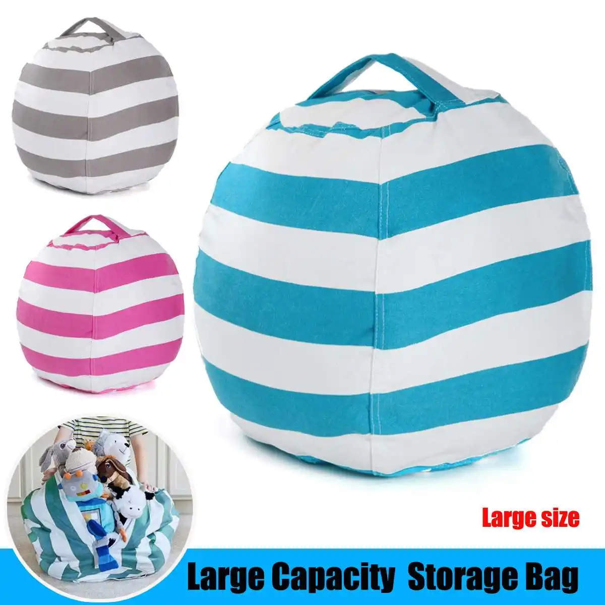 S/L المحمولة كبير قدرة الأطفال Plushs لعبة حقيبة التخزين المنزلية الملابس المنظم حقيبة للسفر