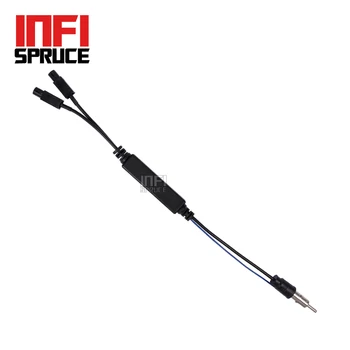 

Double radio antenna radio FM antenna conversion line adapter