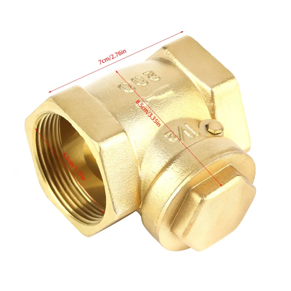 DN32 1-1//4 Swing Check Valve,Stainless Steel One Way Female Thread Non-Return Valve,200PSI Water Oil Gas Check Valve