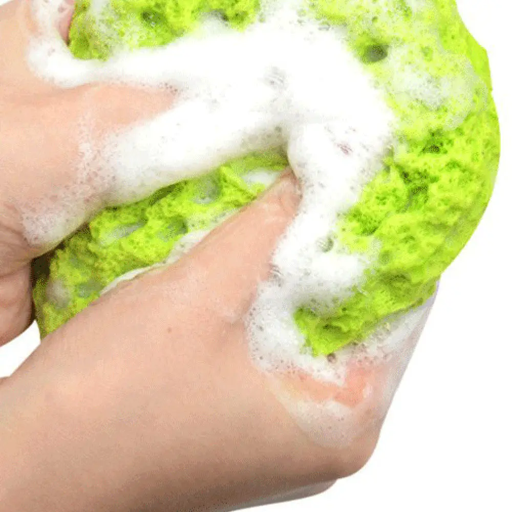 حمام فرش الأخضر و البرتقال الطبيعي المحيط البحر الإسفنج حمام الجسم دش غسل سبا Loofa الحمام دش أدوات