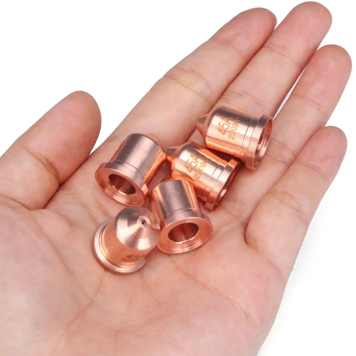 5Pcs Plasma Cutter Kit Red Copper Nozzles Consumables Consumable Nozzle For Cutting Welders Torch PMX 45XP 5Pcs Plasma Cutter Kit Red Copper Nozzles Consumables Consumable Nozzle For Cutting Welders Torch PMX 45XP