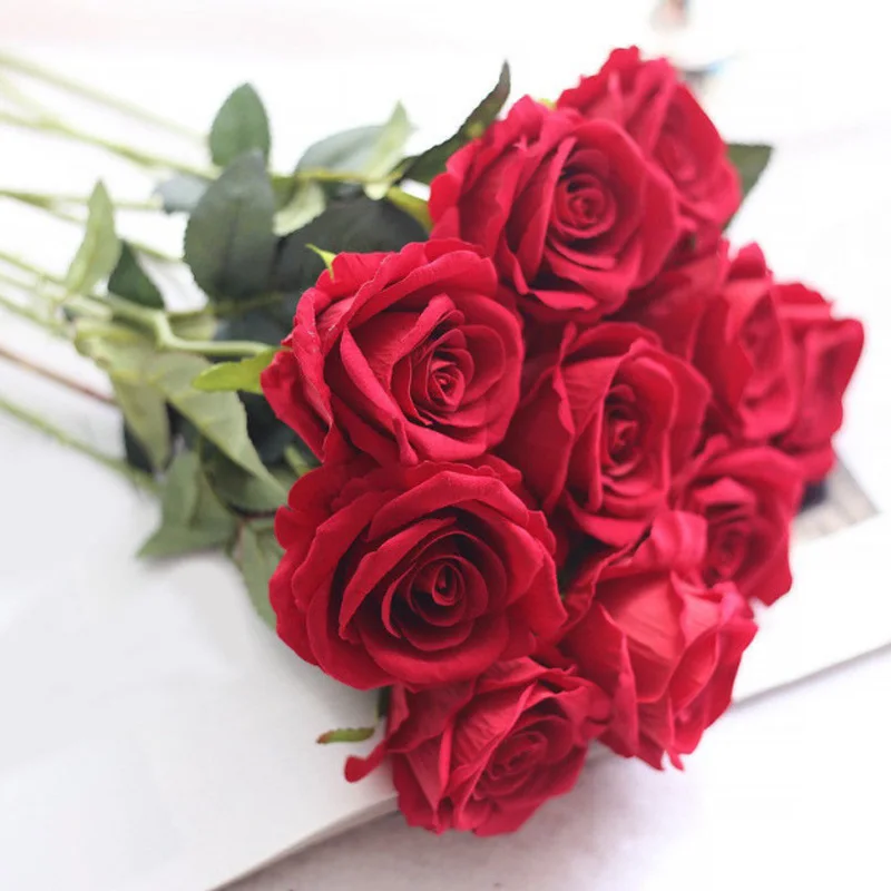 

1PC New Bridal Rose Decor High Quality Bouquet Artificial Flower Silk Flower Flower Exquisite Wedding Decor European