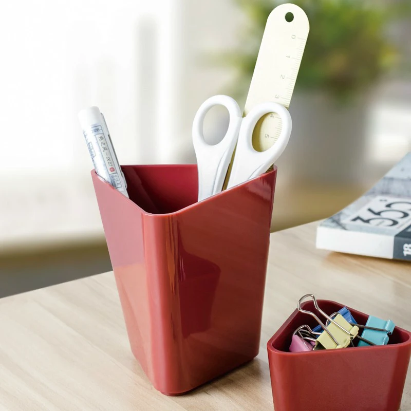 

Personality More Function Desktop Accept Korean Tube Double-deck Stationery Canister Plastic Student Small Fresh Pen Container