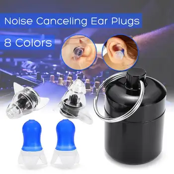 

2 Pair Soft Silicone Ear Plugs Ear Protection Reusable Professional Music Earplugs Noise Prevention For Travel Sleep Sport
