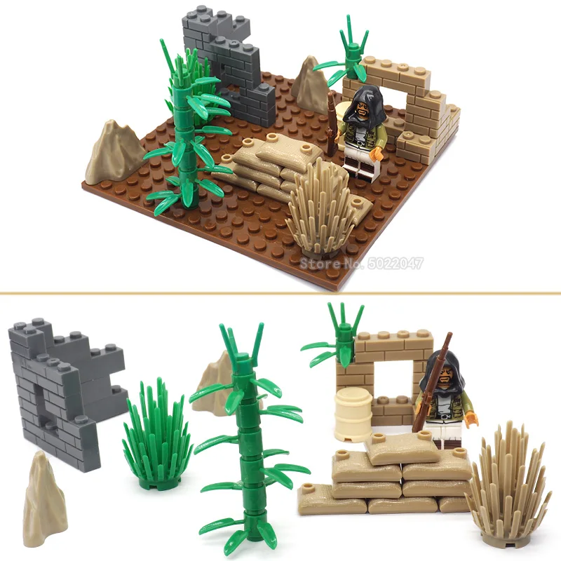 

Special forces Building Blocks World War 2 military battlefield army Defensive Figures Mini Weapons toy diy gift with LEGOinglys