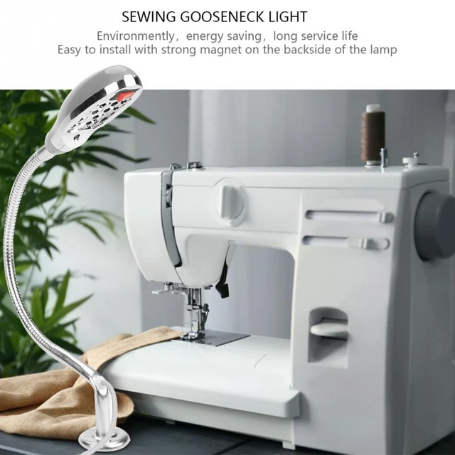 Sewing Machine gooseneck Lamp + 110V Light Bulb, with 21 Bendable  gooseneck (no Plug)