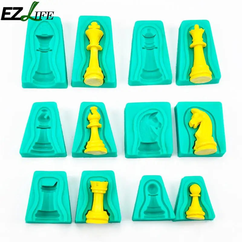 

EZLIFE 6pcs/Lot Silicone Chess Cake Fondant Mold Mould Chocolate Cake Decorating Tool Handmade Diy Baking Tools Dropship