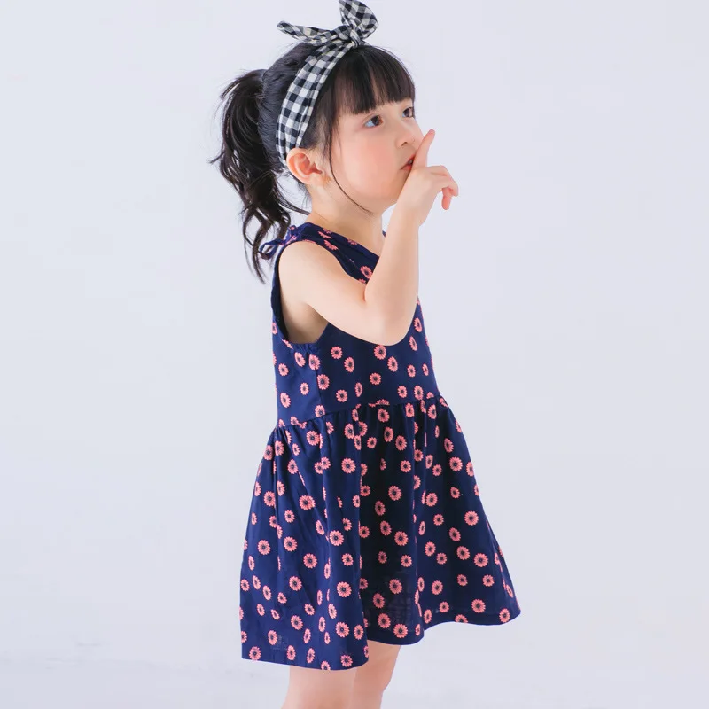 

Girls Dresses 2019 Fashion Kids Girls Dress Floral sleeveless princess dress fashion kids dresses children's Summer clothing
