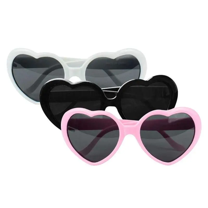 3 шт супер милый негабаритный пластиковый в форме сердца оправа для солнцезащитных очков очки