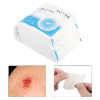 

50pcs/pack Waterproof Breathable Wound Dressing Patch Medical Sterile Tape Bandage Massage Relaxation