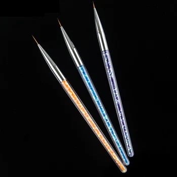 

3pcs/set Different Size Nylon Sequin Nail Paint Brushes Fineliner Watercolor Acrylic Painting Brush Pen School Art Supplies