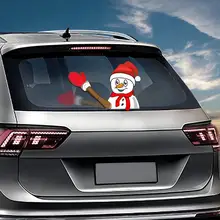 

Christmas Gift Car Sticker Santa Claus Snowman Removable Interchangeable Rear Windshield Wiper Car Decorations