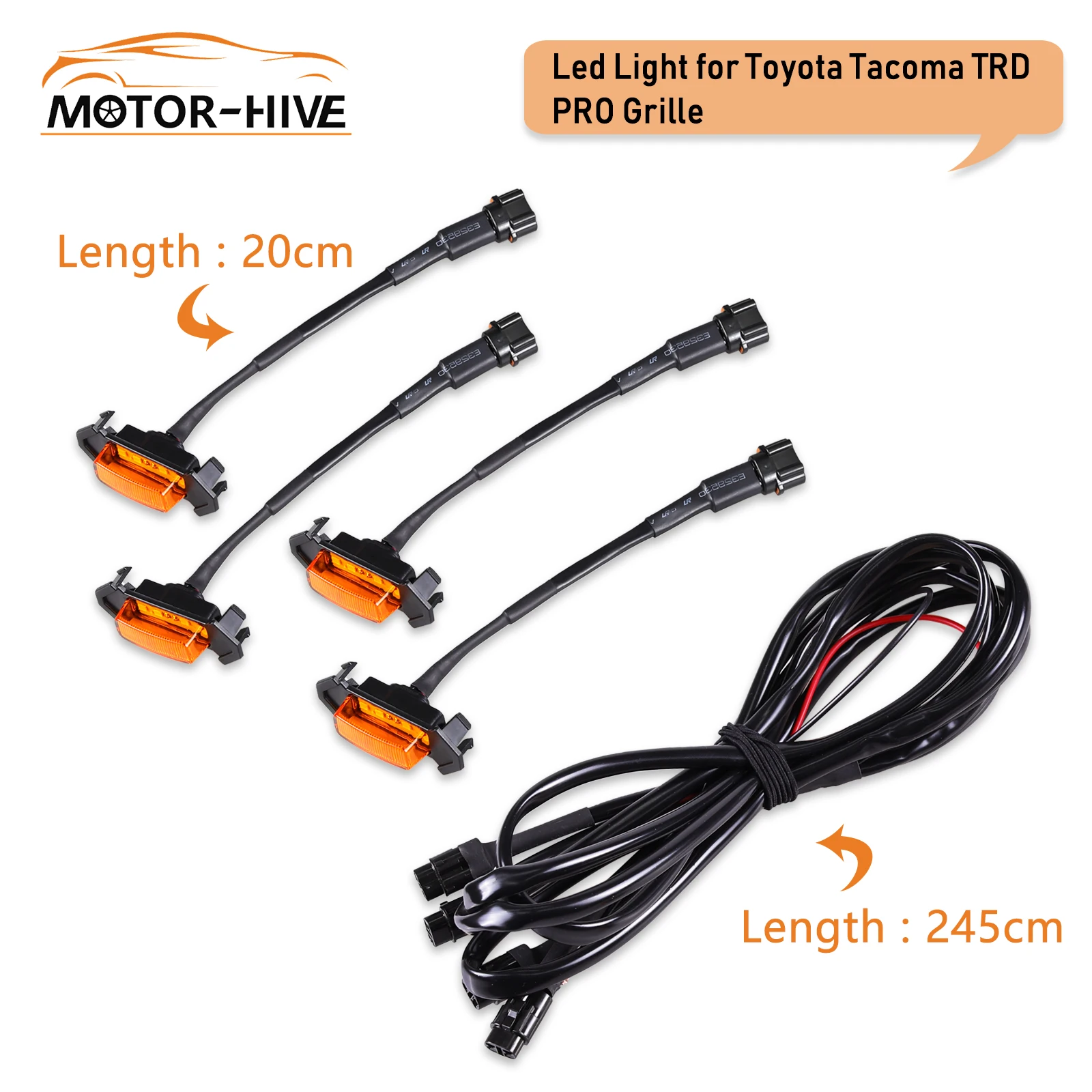 

Front Bumper Hood Grille Lights For Toyota Tacoma PT228-35170 2016 17 18 2019 LED Light Lamp