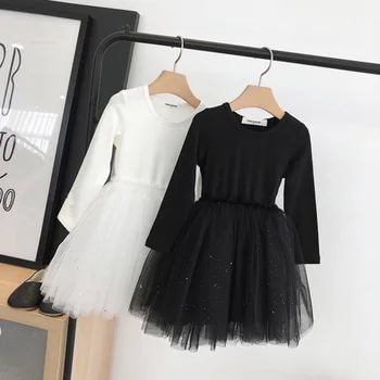 

Kids Dresses For Girls Princess Party Dress Long Sleeve Mesh Vestidos infantil Baby Birthday Ball Gown Dress 2019 Spring Autumn