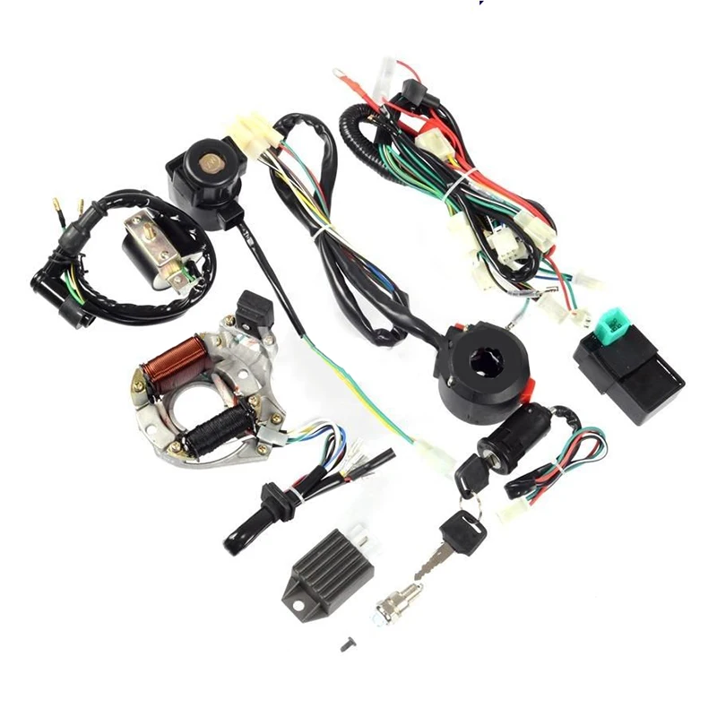 

Quad Atv Electric Cdi Coil Wiring Harness 110 For 50 Kit Assembly 125cc Tool