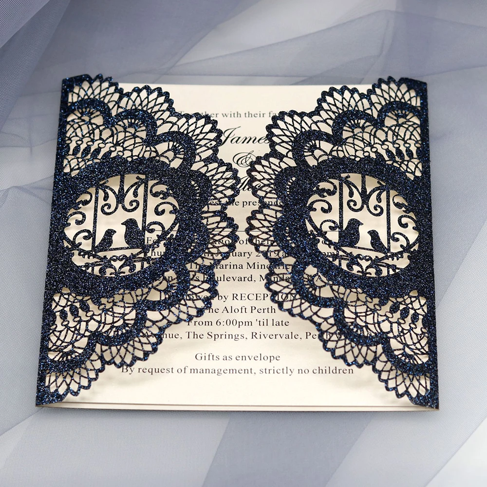  Wedding Bridal Shower Birthday Anniversary Party Cards 10pcs Laser Cut Butterfly Invitations Cards  - 33000480435