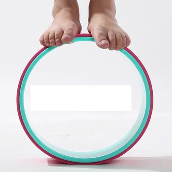 

Professional Yoga Pilates Circles Waist Shape Slimming Training Bodybuilding ABS Gym Workout Yoga Ring Roller Wheel Back Tools