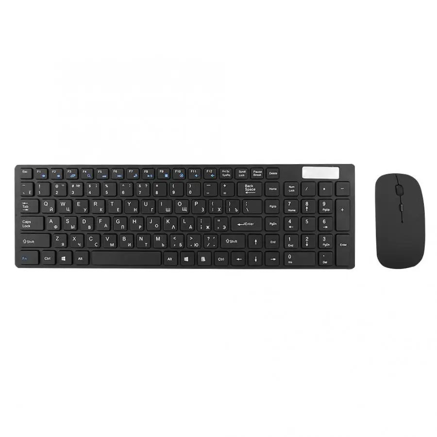 

Russian Language 2.4G Wireless Keyboard Mouse Combo High Sensitivity Mini 2.4G Wireless Keyboard for Windows/Android/IOS System