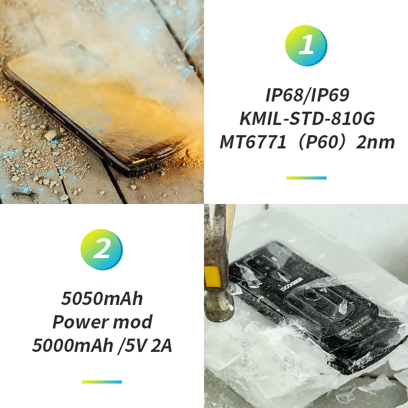 DOOGEE S90 6 ГБ 128 Гб мобильный телефон 18 ''IP68/IP69K водонепроницаемый ударопрочный 5050